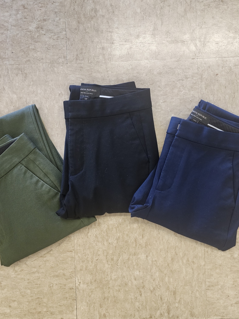 Banana Republic High Rise Slim Ankle Pants Womens 0P Petite Bundle Set of 3